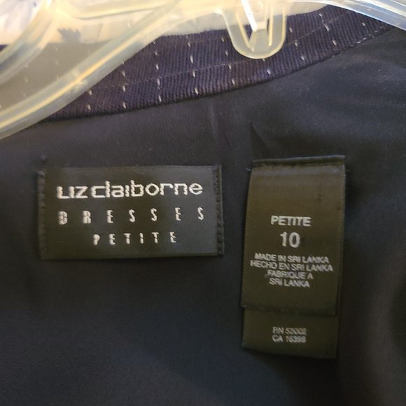 Liz Claiborne Liz Sport 2 Piece Dress Blue/White Size 10p - Picture 13 of 14